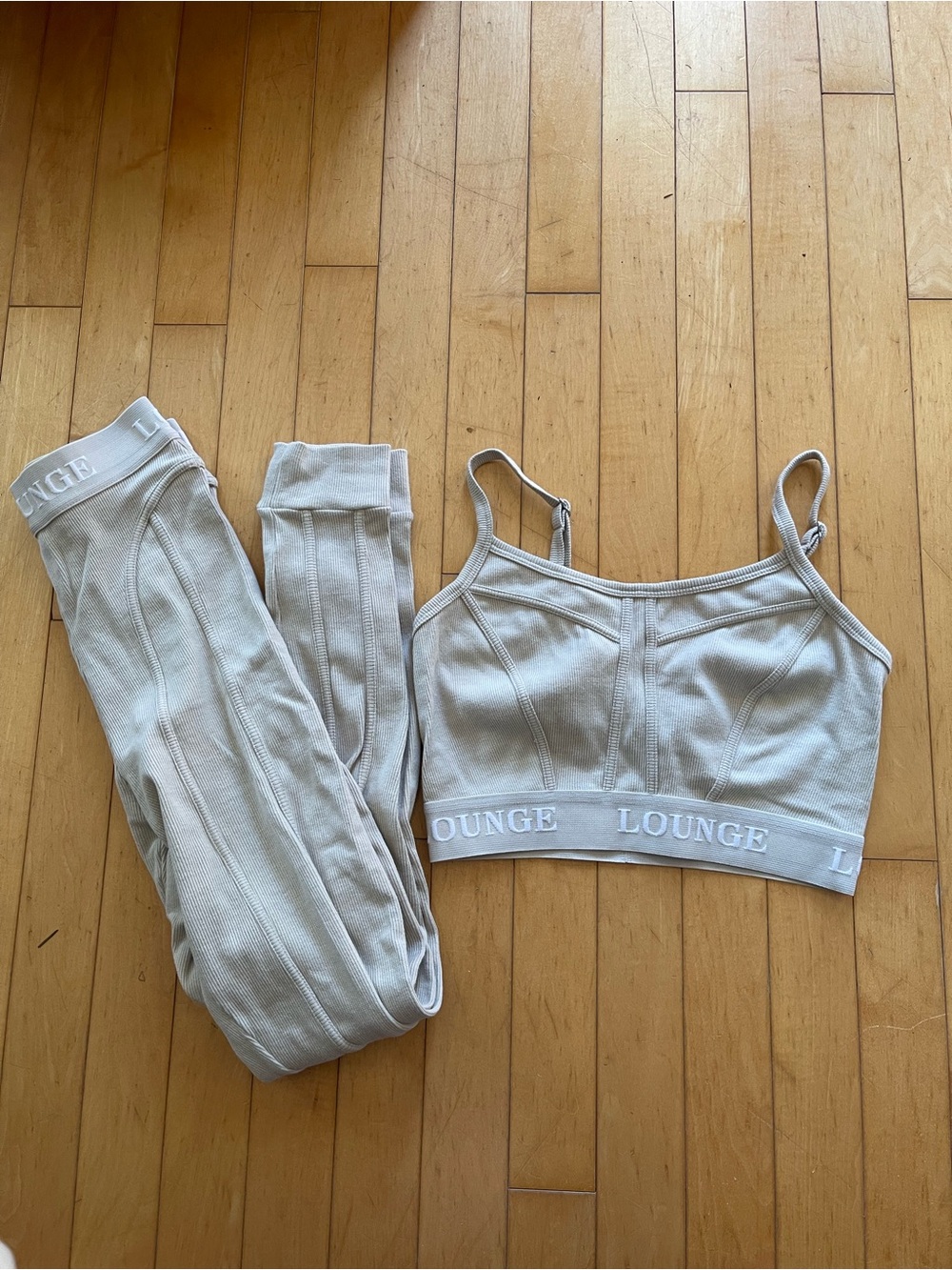 Lounge Underwear 2 piece ribbed set